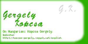 gergely kopcsa business card